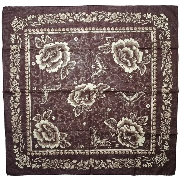 HT-11 - Butterfly Bordeaux Bandana