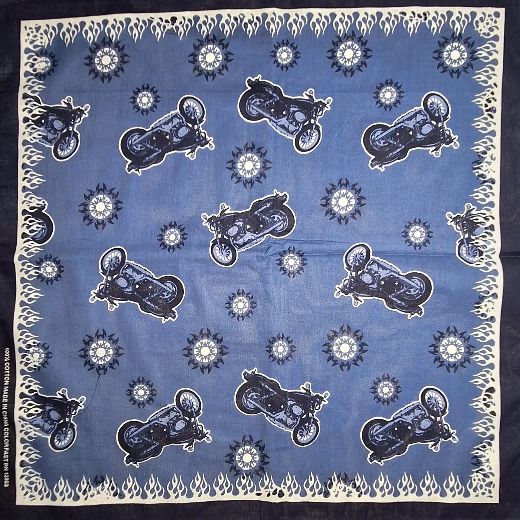 Motorcycle Blue Flames bandana BA-904